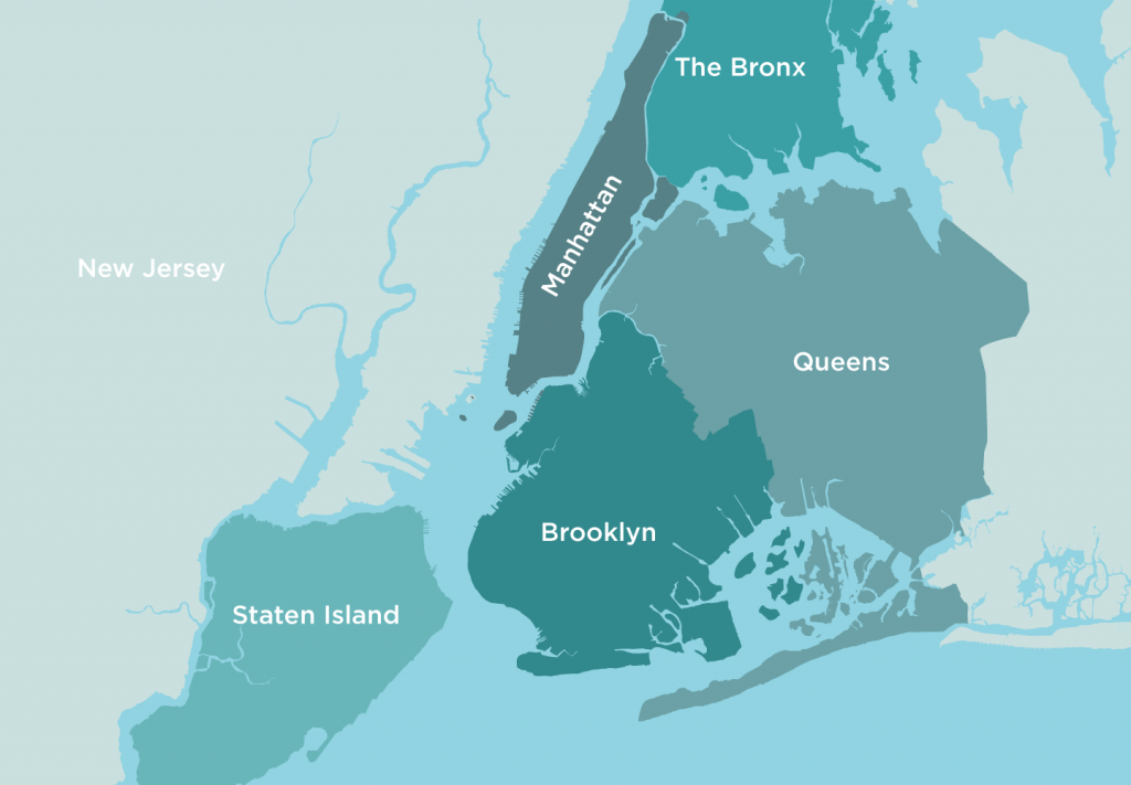 map of the five boroughs